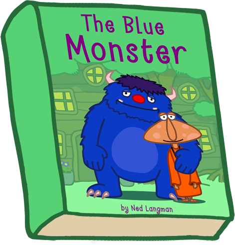 The Blue Monster. The Fungooms family meet a sad monster and the children try to cheer him up.